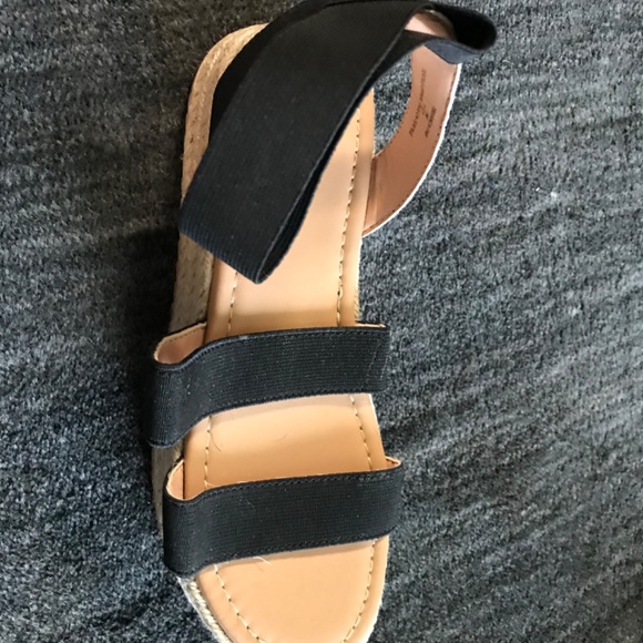 Nordstrom Black Espadrille Platform Sandals - Size 3M - Picture 7 of 8